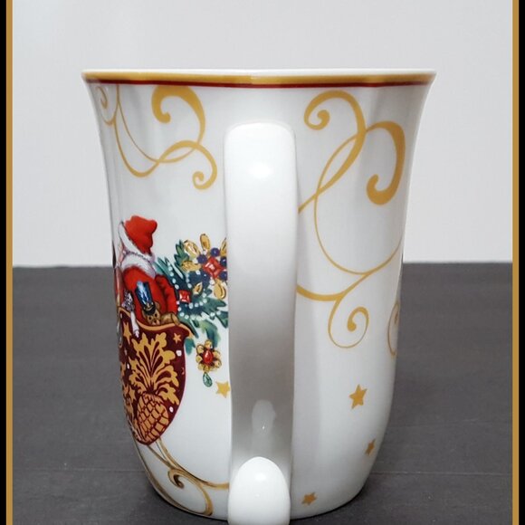 NEW RARE Williams Sonoma Twas the Night Before Santa Claus Sleigh Mug 14 OZ - Picture 2 of 6